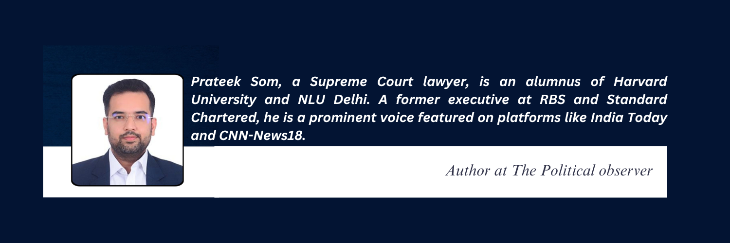 Author Prateek Som, The views expressed in this article are his own. 